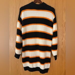 Oversized Striped Sweater Dress